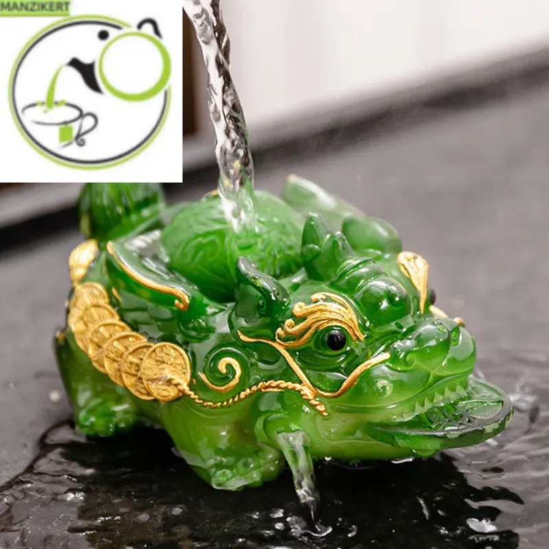 

Resin Color-Changing Tea Pet Toad Figurine Statue Ornament Boutique Tea Table Decoration Office Desktop Lucky Decor Crafts