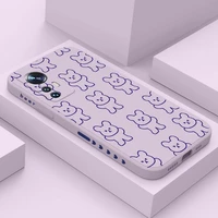 line bear rabbit phone case for xiaomi mi 12 12x 11 lite ultra 11t 10t 9t pro lite 10 10s 9 8 lite pro pocof3 x3 m3 pro cover