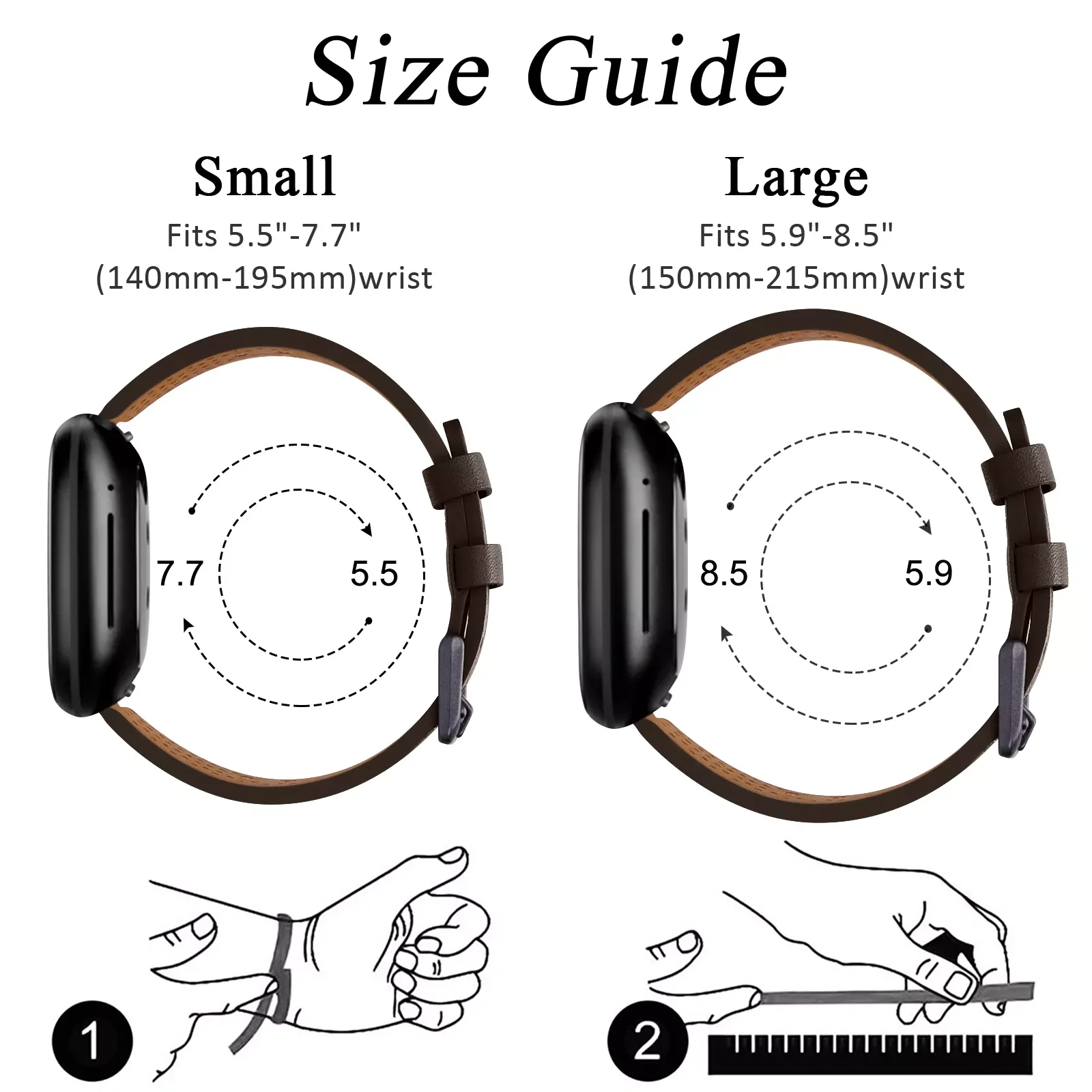 Breathable Leather Bracelet Strap For Fitbit Versa 3 Sense Band Leather Smart Watch Band For Fitbit Versa 3 Strap Replacement