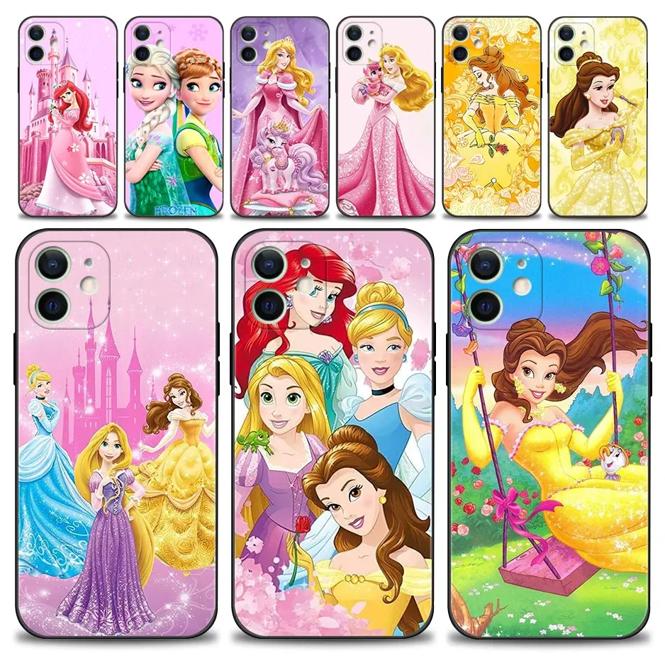 Phone Case For Apple iPhone 13 12 11 Pro Max 13Mini XS Max XR X 7 8 6 6S Plus SE Beautiful Princess Snow White Cinderella Anna