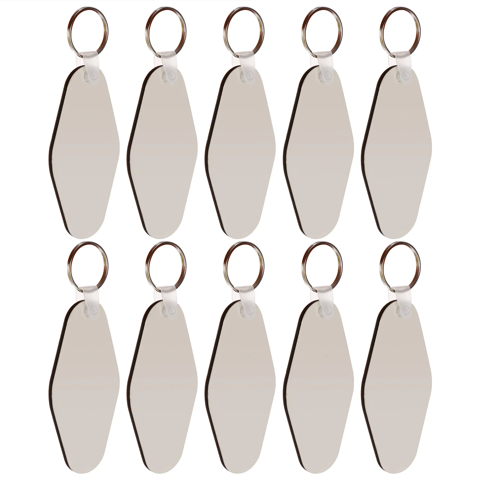 

10 Sets Sublimation Double-Sided Keychain Blank MDF Key Chain for DIY