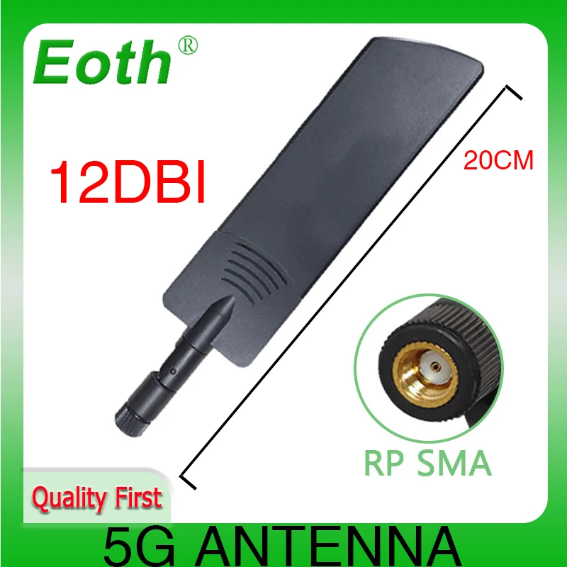 EOTH 1 2PCS 5G wifi 12dbi Antenna PBX ROUTER antena SMA Female Connector IOT high signal LTE gsm carro cellular booster modem