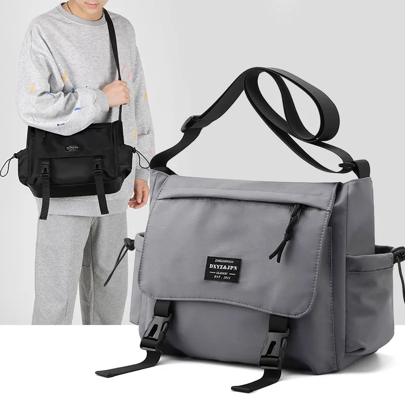 

TANGCOOL Nylon Shoulder Bag High Capacity Ipad Handbag Fashion Sling Bag Unisex Messenger Travel Sling Casual Bag Man Chest Bag