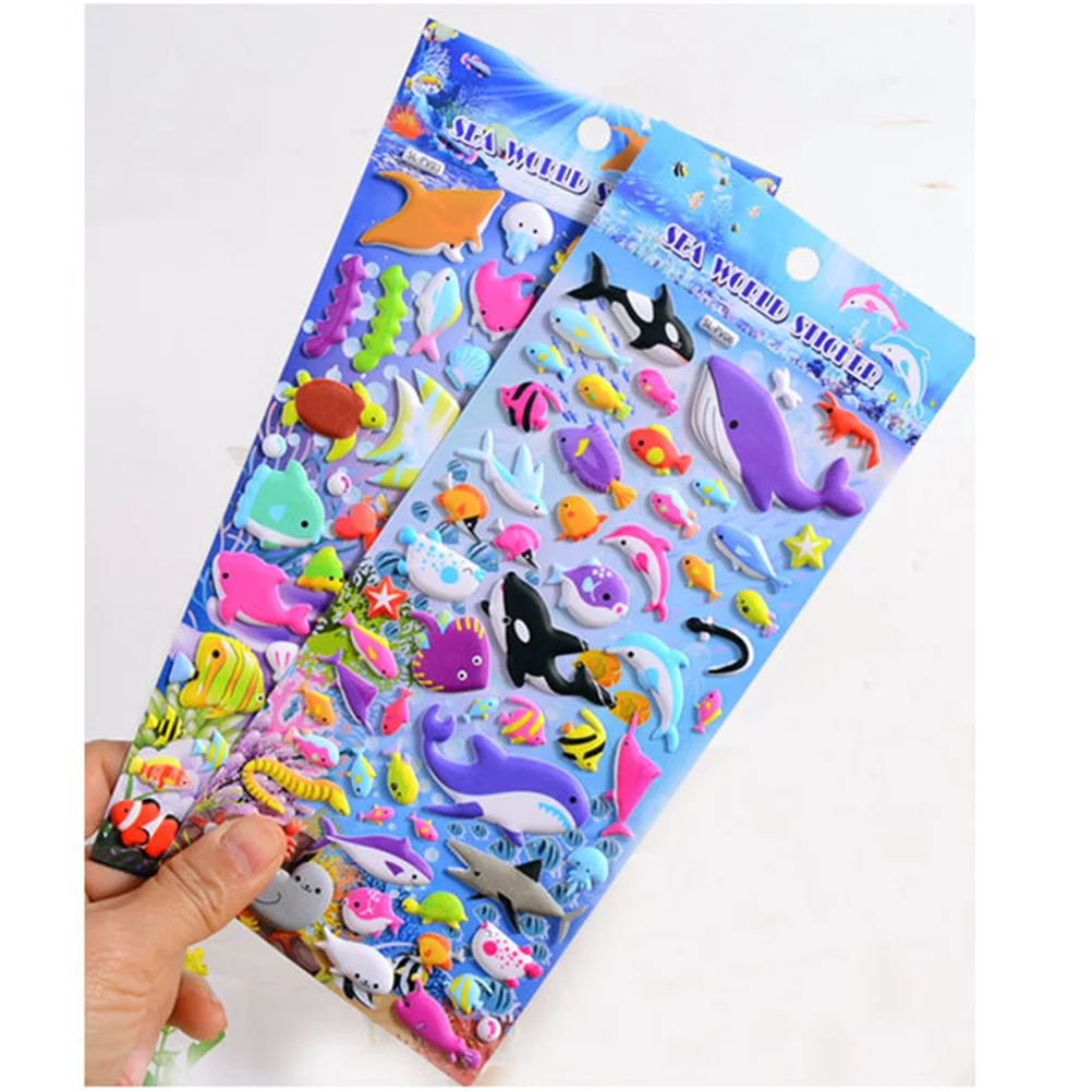 

Stickers Wall Room Kids Bubble Puffy Decals Decor Sea World Sticker Moyen Baby Kindergarten Nursery