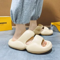 soft sole lady slippers 2022 plus slippers summer couples wear step soft bottom on the shit feeling cream sandals home slipper
