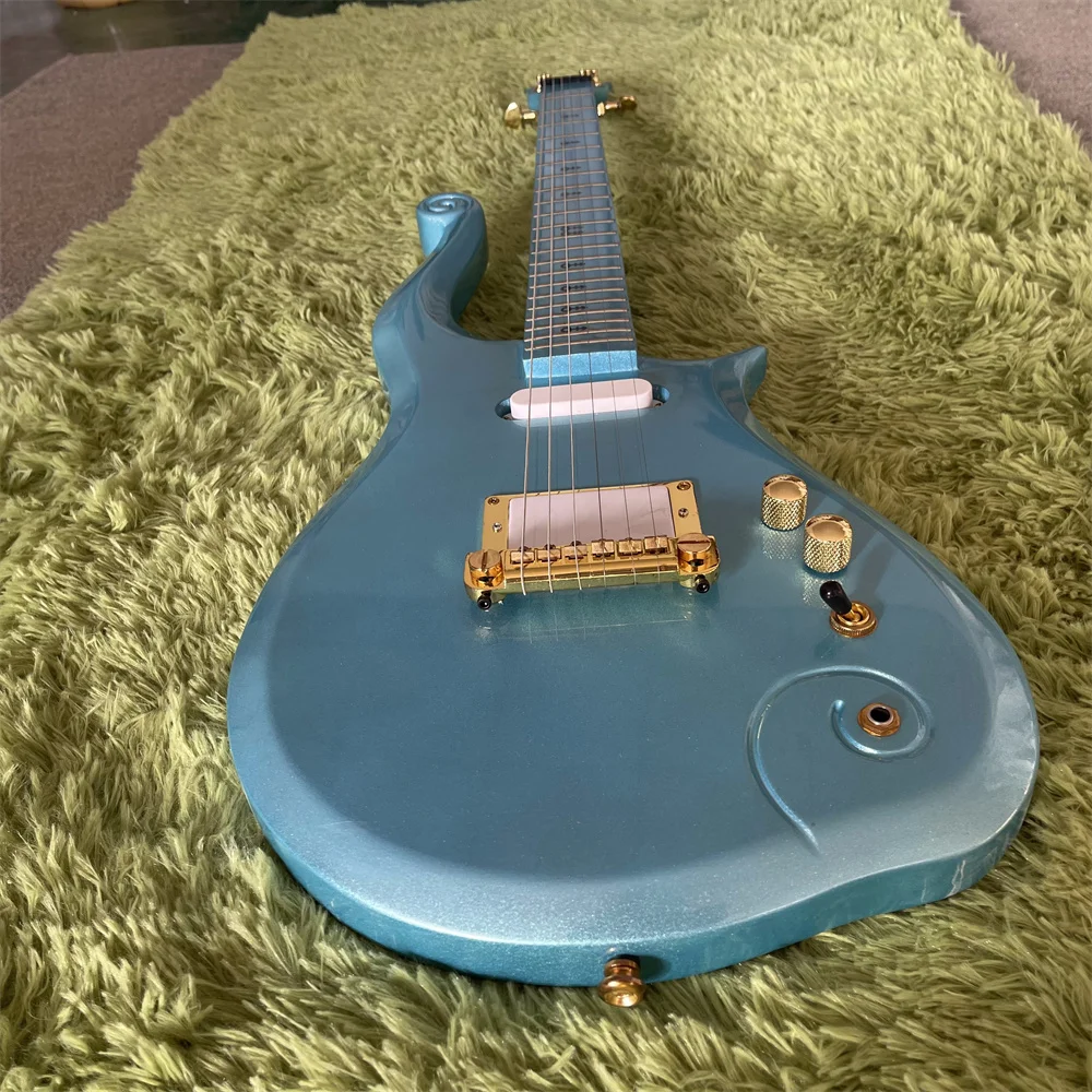 

Free Shipping In Stock Metallic Blue Prince Cloud Electric Guitars Arrow Inlay Fretboard Gold Hardware Guitar Guitarra