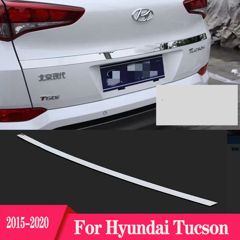 

Для Hyundai Tucson 2015-2020 отделка задней двери Модифицированная полоса для края двери Противоударная яркие аксессуары из нержавеющей стали