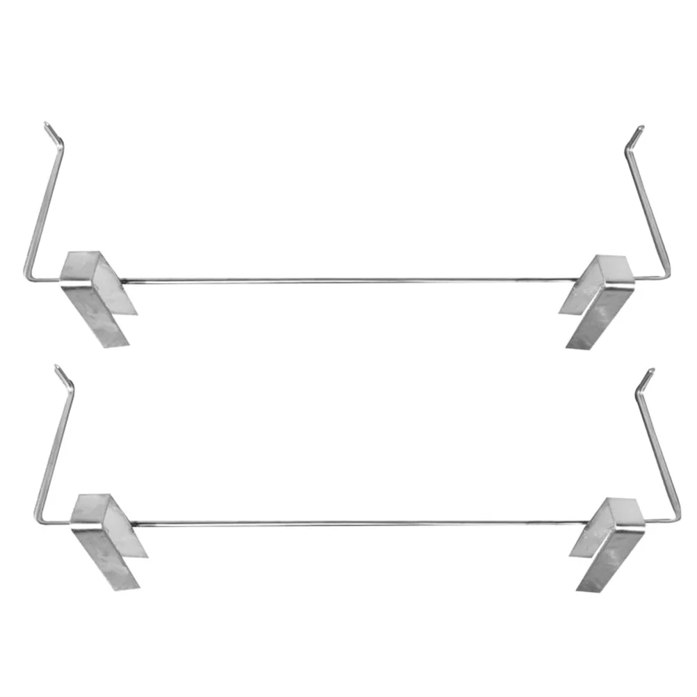 

2 Pcs Bee Box Shelf Stainless Steel Rack Beehive Holder Metal Clothes Hangerss House Bracket Stand Grab Handle
