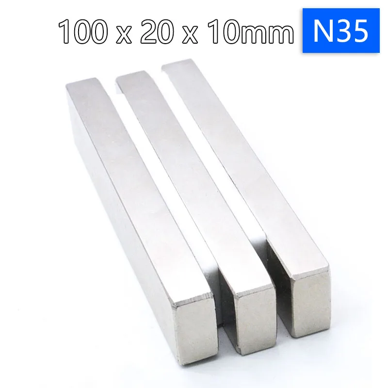 

N35 Neodymium Magnet Bar 100x20x10mm Samll Rectangle Rare Earth NdFeB Magnets Super Powerful Strong Permanent Magnetic Strip