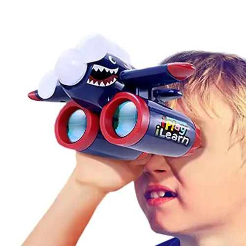 

iLearn Airplane Binoculars, 2 in 1 Flynocular, Boys Outside Explorer Toys, Nature Discovery Bird Watching, Hiking, Camping, Bir