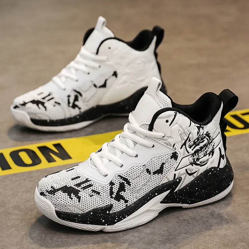 Детская Баскетбольная обувь для детей старшего возраста дышащая износостойкая