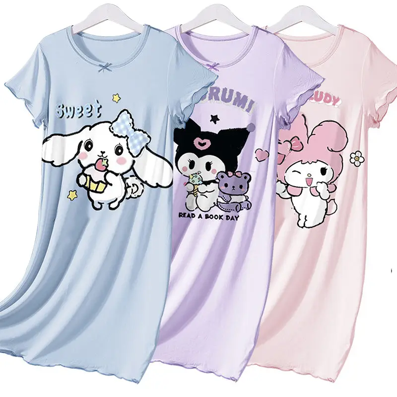 

Летняя одежда Sanrio для дома с коротким рукавом, Свободная Домашняя одежда