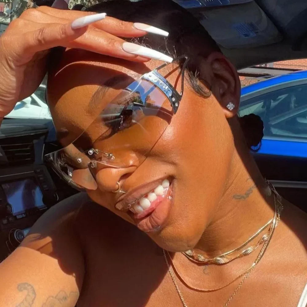 Женские Солнцезащитные Очки В Стиле Ретро 2024 Острые Поликарбонатные Линзы С