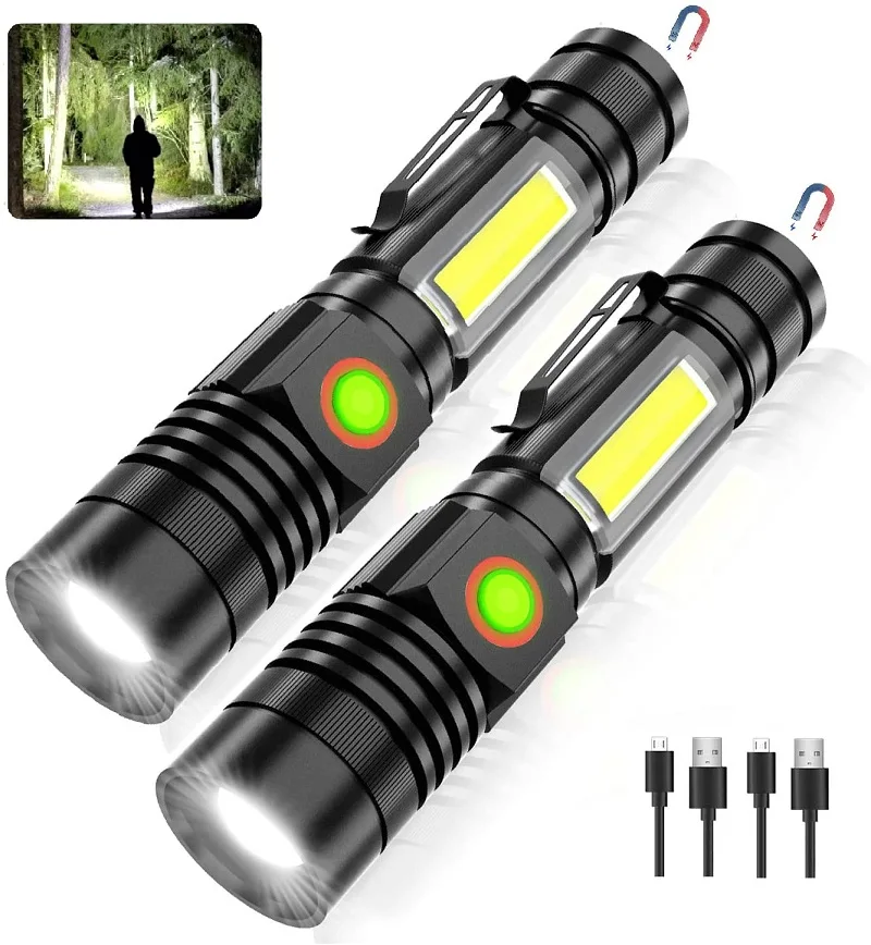 

Super Bright LED Flashlights Zoomable Torch Tactical Flashlights Camping Flashlight USB Flashlight for Outdoor Lighting