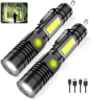 super bright led flashlights zoomable torch tactical flashlights camping flashlight usb flashlight for outdoor lighting