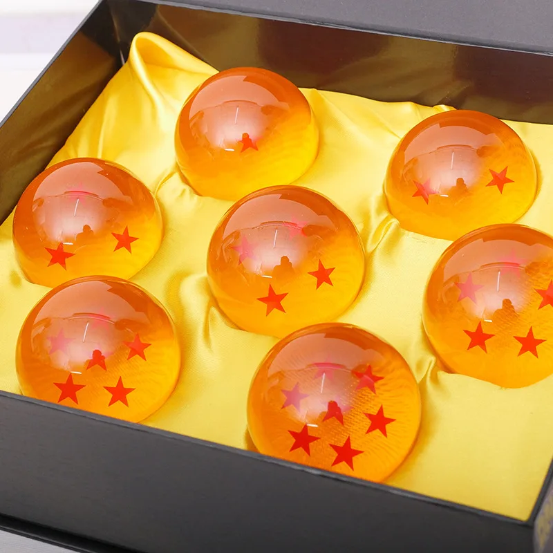 Фото Набор кристаллических шариков Dragon Ball Z, 3,5 см, 7 звезд, полный набор, сферические модели из смолы, аксессуары для детей, подарок на Рождество и ... №4