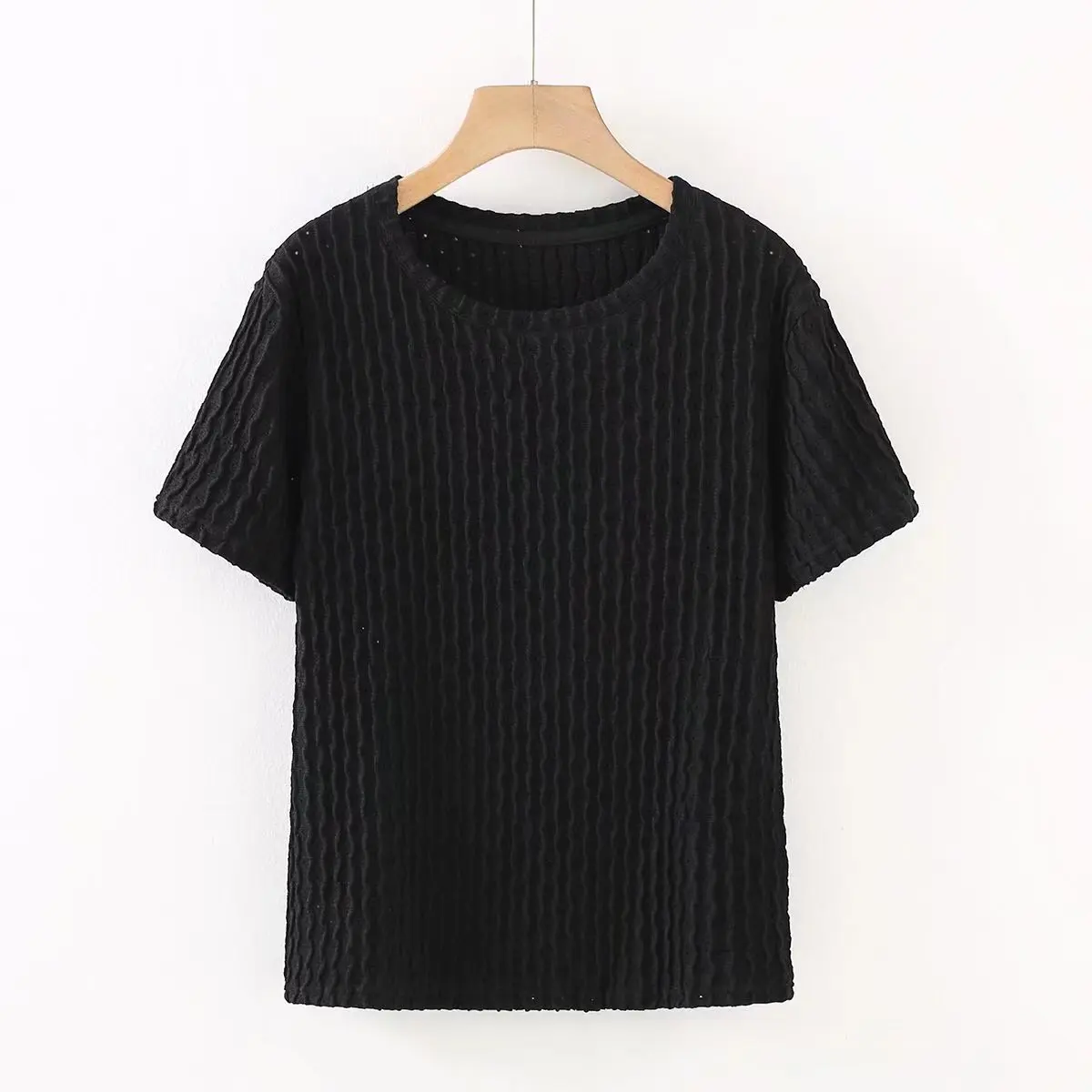 

2022 Summer New Maternity Round Neck Short Sleeve Pullover T-Shirt one