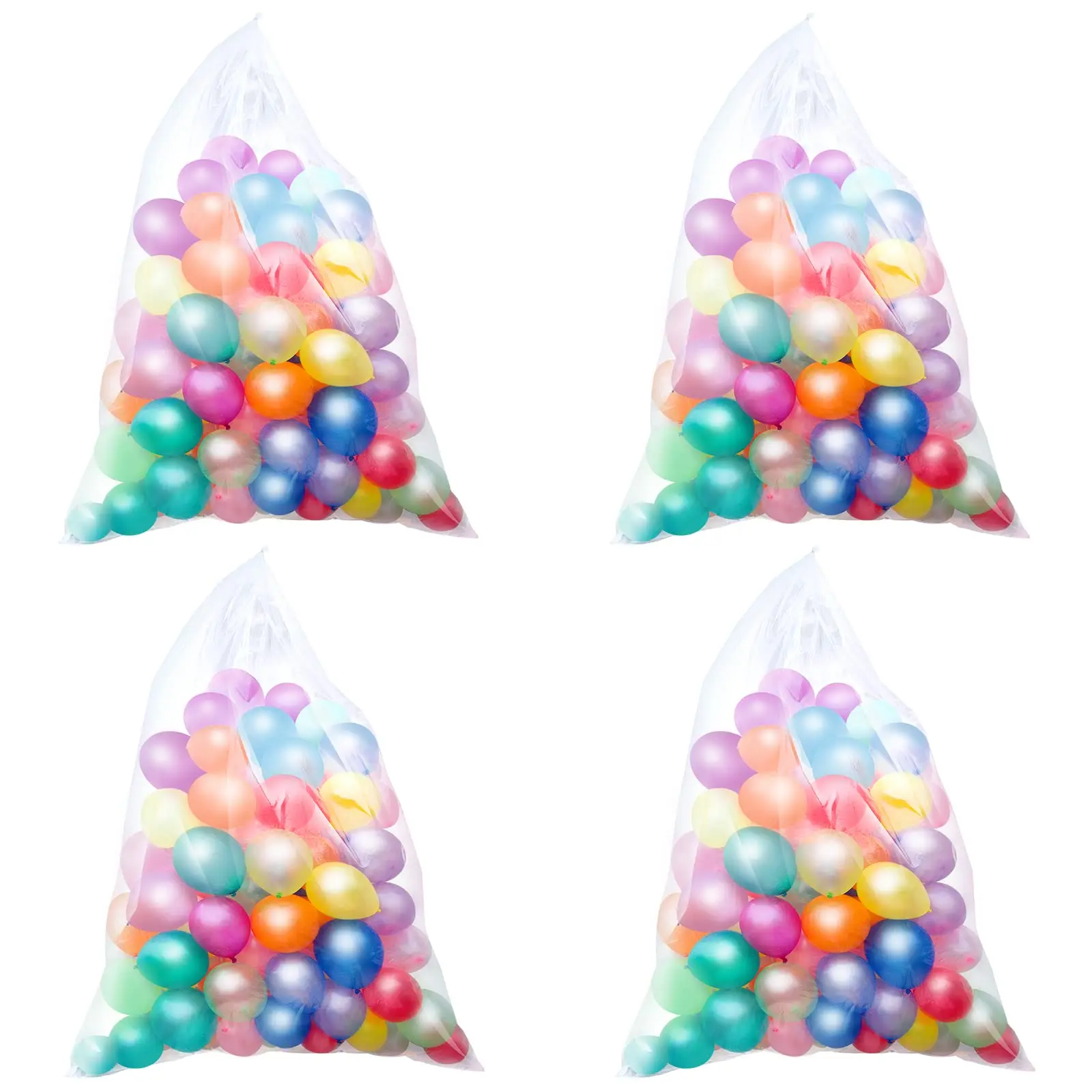 

4pcs Balloon Bags for Transport 1.5x1.8m Large Plastic Giant Storage Bags for Birthday Party Supplies Organizer To Carry