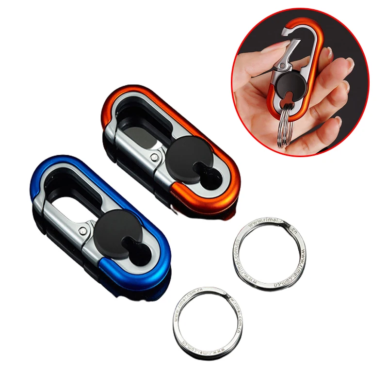 

1PCS Men Car Keychain Creative Key Holder Men Fashion Camping Climbing Metal Key Ring Car Styling Auto Car Keyring Accessories