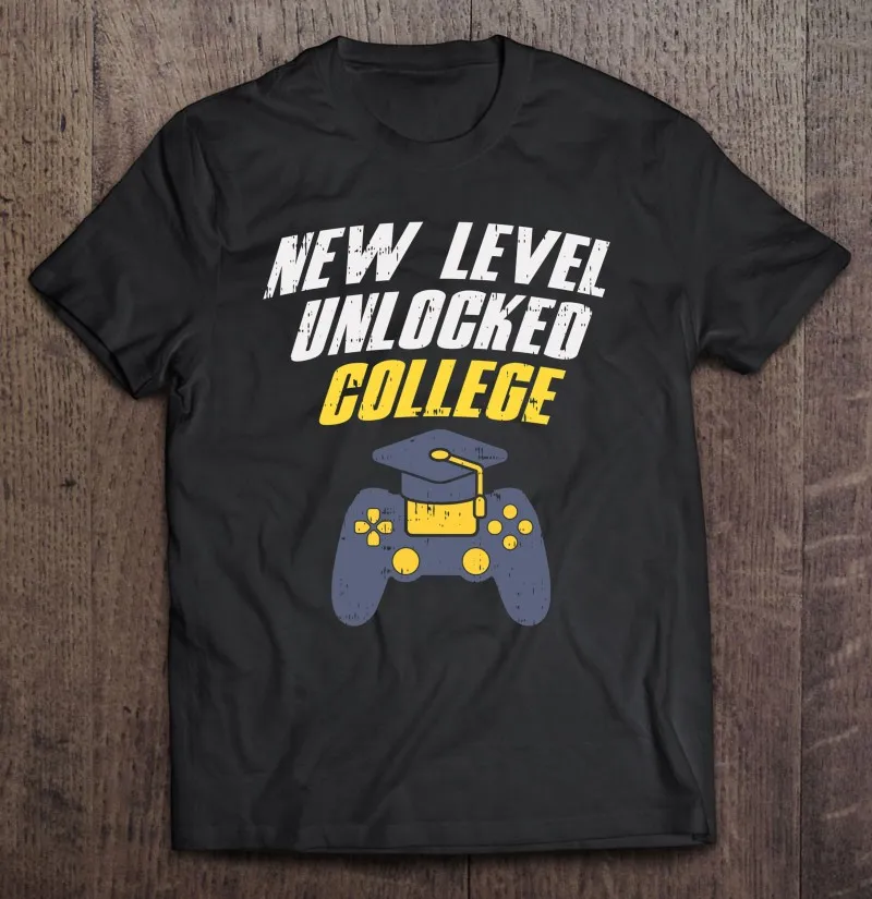 

Футболка мужская оверсайз с принтом на заказ, топ с разблокированным нивелиром для учеников школы и студентов, геймера на выпускной