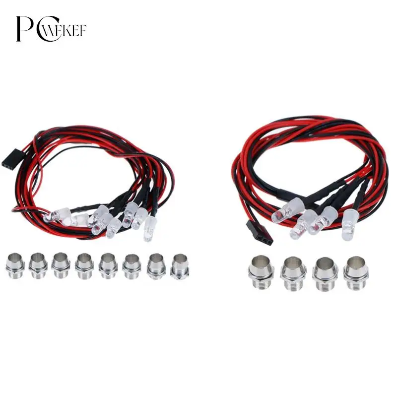 

5mm RC Car Upgrade Parts GoolRC 4/8 LED White/Red Color RC Car LED Light Set for REVO Slash Jato T-MAXX HSP HPI RC Cars