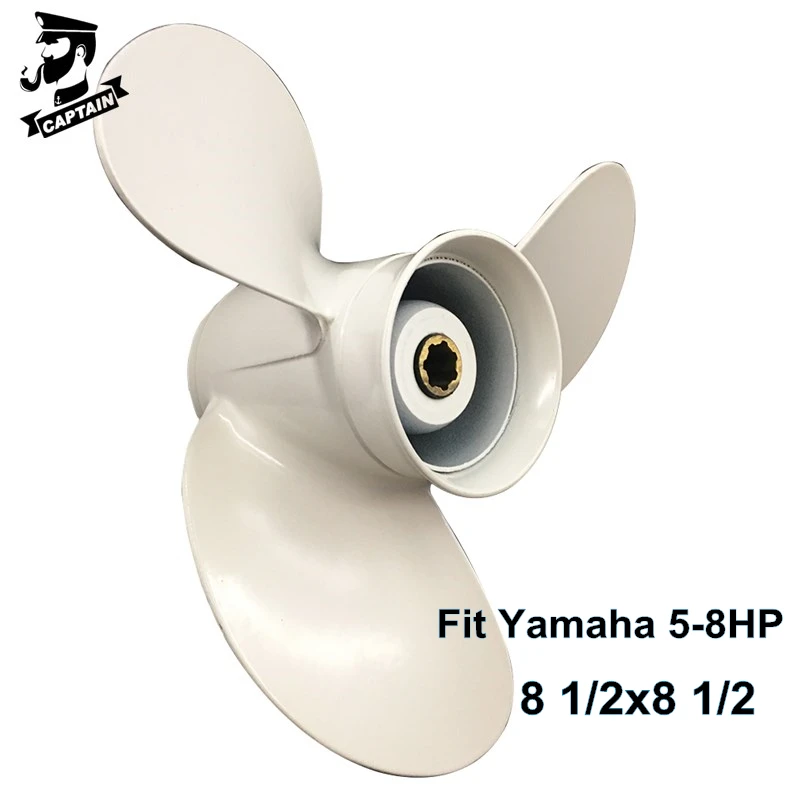 

Подвесной пропеллер Captain 8 1/2x8 1/2-N подходит для двигателя Yamaha 6HP 8HP F6 F8 F9.9HP, алюминиевая Морская Лодка, 7 зубьев, 3 Лопасти