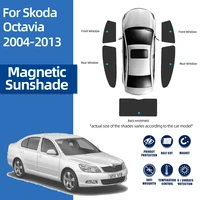 for skoda octavia 1z 2004 2013 laura magnetic car sunshade front windshield frame curtain baby rear side window sun shade shield