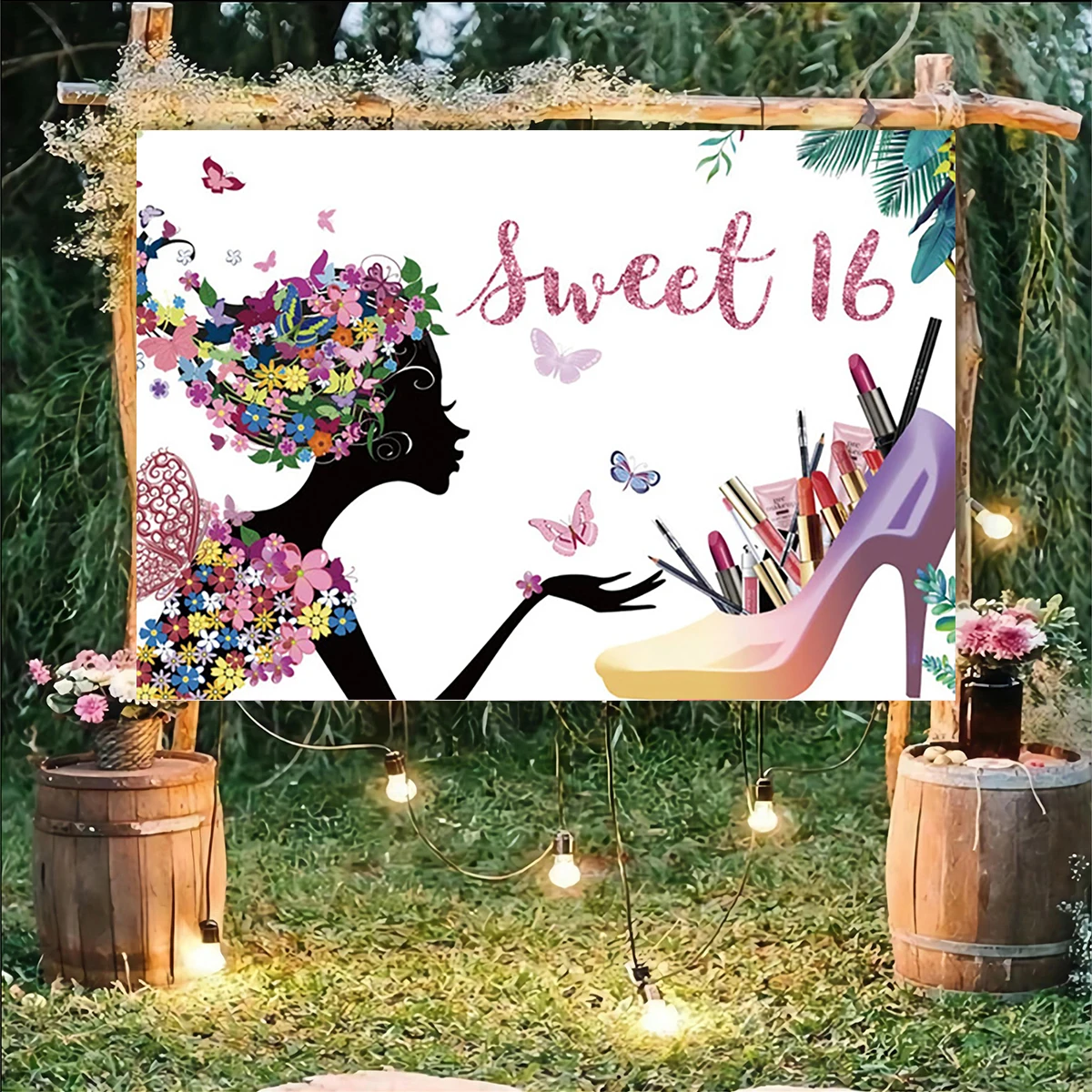 

Праздничный фон для фотостудии с изображением принцессы бабочки 7x5 футов 16 дюймов