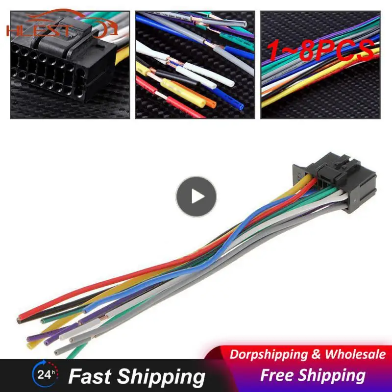 

1 ~ 8 шт. для 16-контактного автомобильного стерео-кабеля