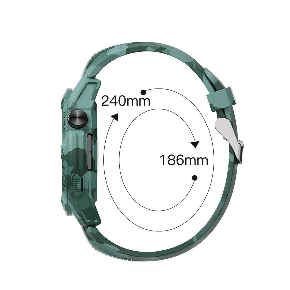 Camo Watch Case With Silicone Strap 22MM Replacement Band For Huawei Watch GT3 Camo Set Of Watch Protective Cover Soft Wristband