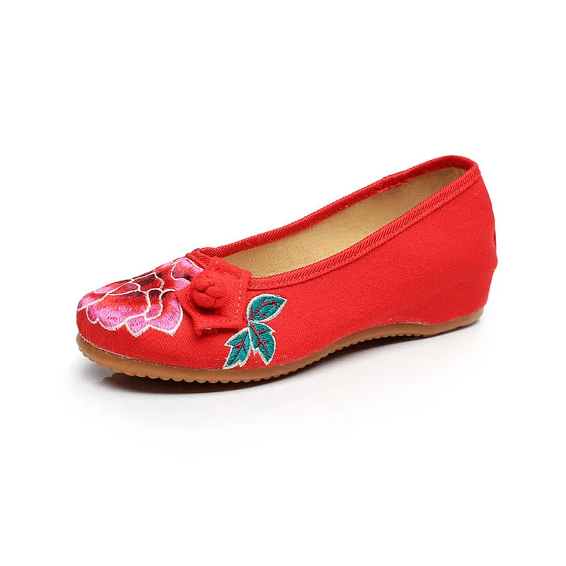 

Тканевые туфли с вышивкой в китайском стиле ретро с узлом, холщовые туфли на низком каблуке, технические характеристики