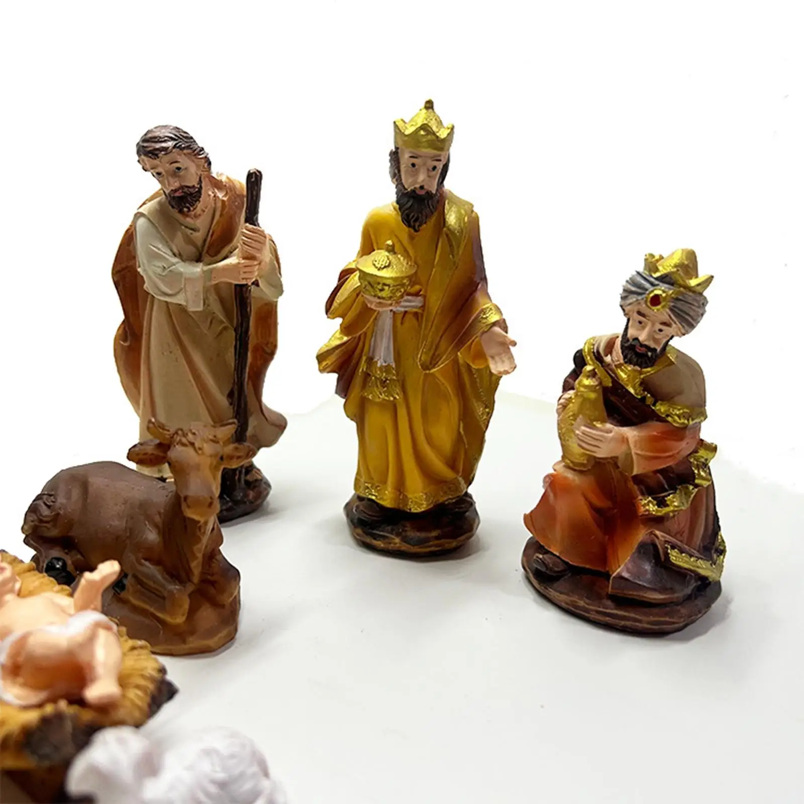 

Birth of Jesus Statue Decorative Spiritual Nativity Figurine for Shelf Church