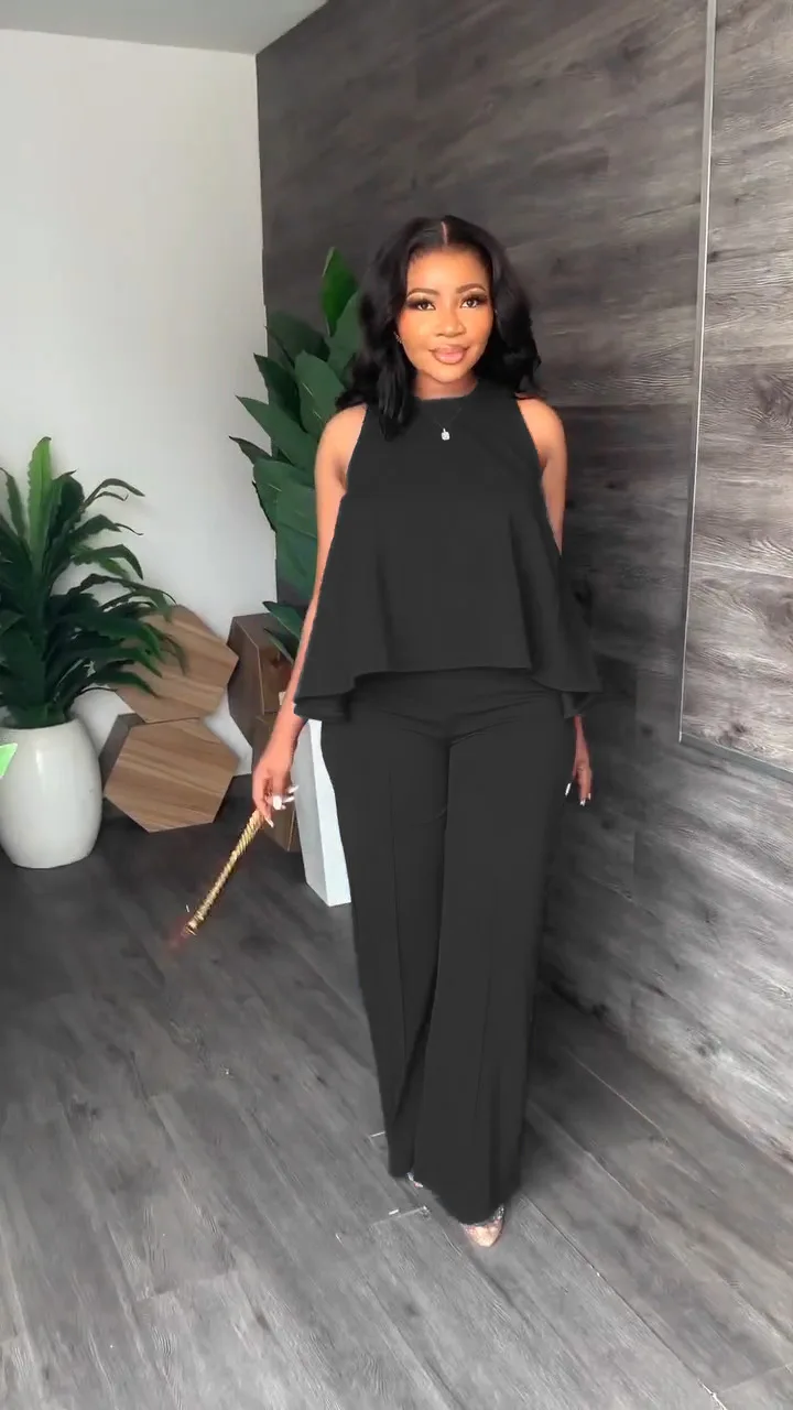

Sexy Women Two 2 Piece Set Ruffles For Women Party Dresses Mini Female Clothing Casual Women's Tracksuit 2022 New