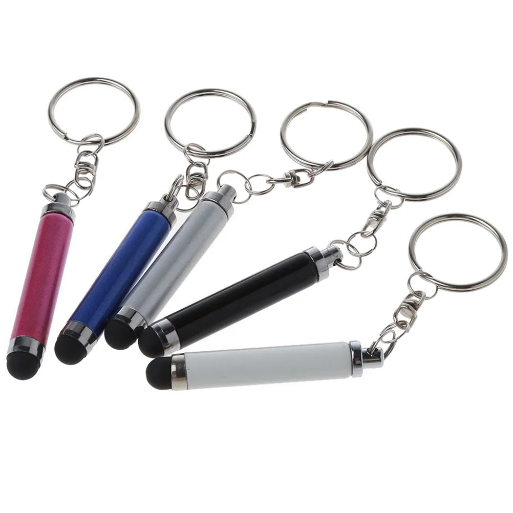 

5pc Portable Key Chain Style Small Stylus Pens for Phone Tablet (Assorted Color)