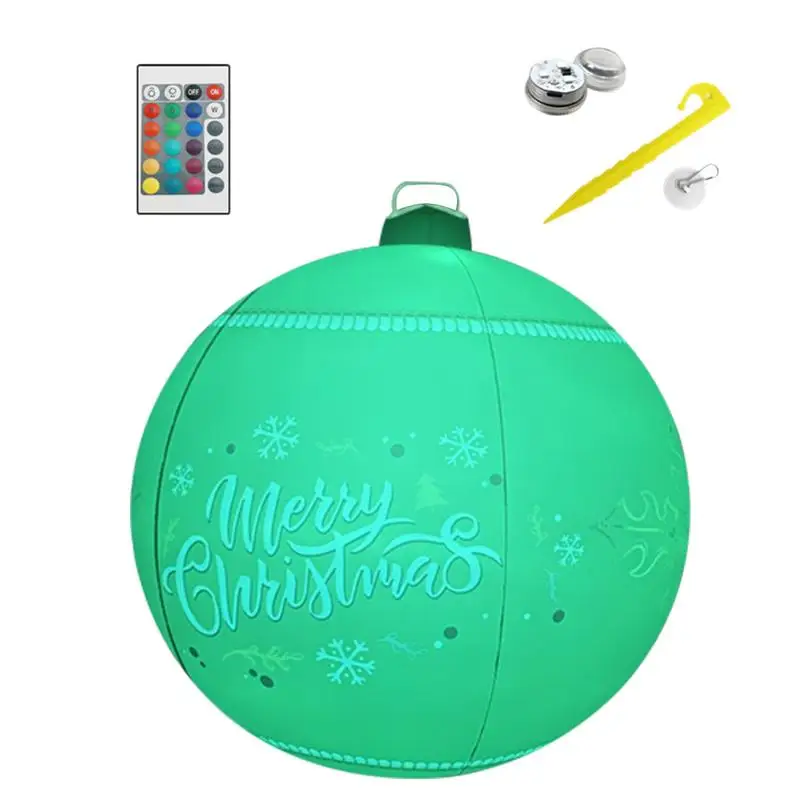 

Inflatable Christmas Ball Light 60cm LED Ball Light PVC Remote Control Inflatables Outdoor Christmas Decor Blow Up Ball