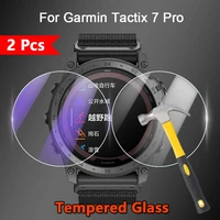 2pcs for garmin tactix 7 pro smartwatch 2 5d ultra slim clear anti purple light 9h tempered glass guard screen protector film