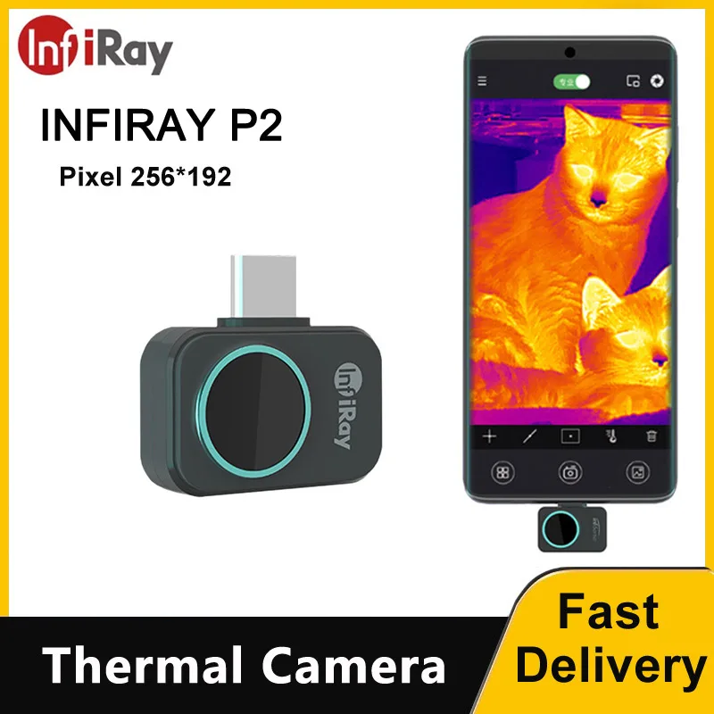 

Мобильный телефон InfiRay, тепловизионный датчик ночного видения, Go P2, диагностика утечек тепла