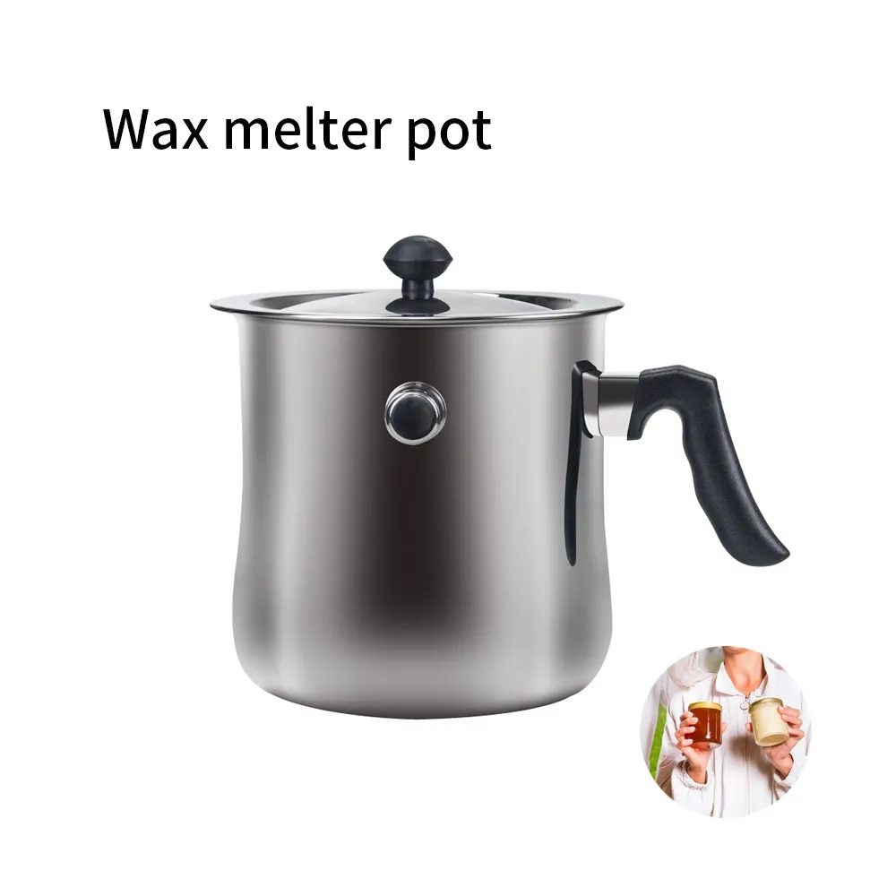 Beekeeping Product 1.5L Wax Pot For Bees Stainless Steel Beeswax Melter Pot Wax Pot Honeybee For Beekeeper Tools