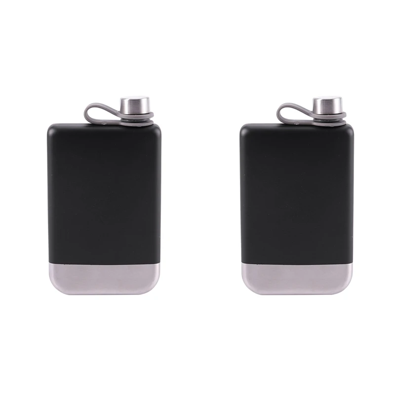 

2X 9 Oz Stainless Steel 304 Hip Flask Whiskey Wine Bottle Alcohol Pocket Flagon For Gifts