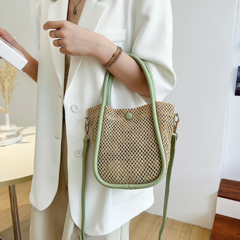 

Модная Летняя женская соломенная сумка на плечо, повседневные женские сумки-мессенджеры для женщин, дамские пляжные сумочки в стиле ретро, ...