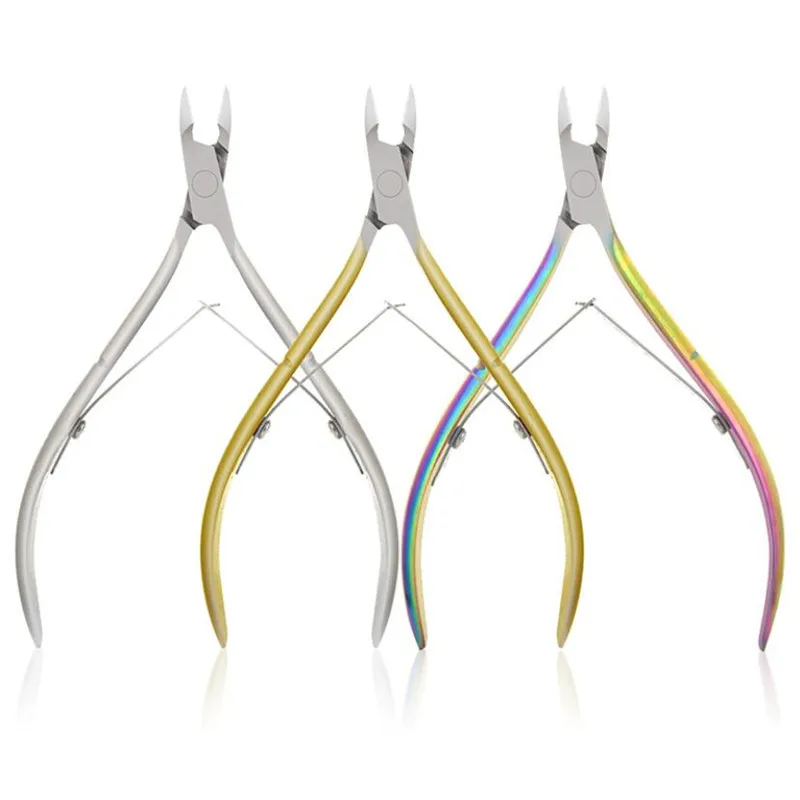 

Sdotter Nail Cuticle Scissors Stainless Steel Manicure Pedicure Tools Golden/Silver/Rainbow Dead Skin Scissor Nipper Clipper Too