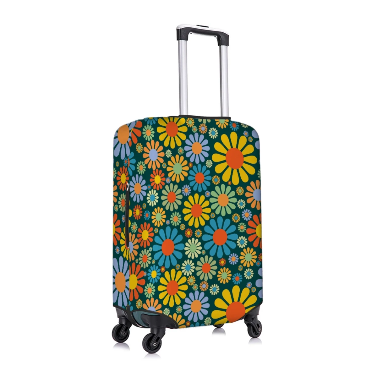 Luggage Covers Abstract Flower Suitcase Cover Travel Accessory High Elastic Fabric Protects Luggage From Dust And Scratches
