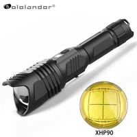 new xhp90xhp70xhp50 zoom flashlight rechargeable with safety hammer lcd screen large wide angle lens strong light flashlights