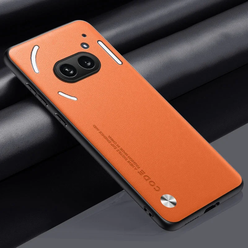 Для телефона Nothing 2A Plus однотонный кожаный чехол из ТПУ противоударный для Phone 2a funda