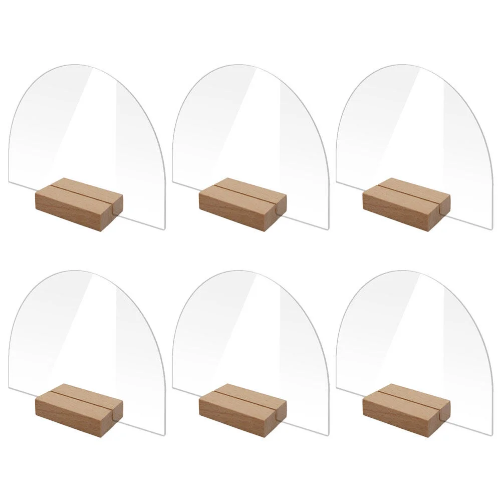

6 Sets Name Table Cards Wedding Guest Book Sign Place Clear Blank Acrylic Business Setting
