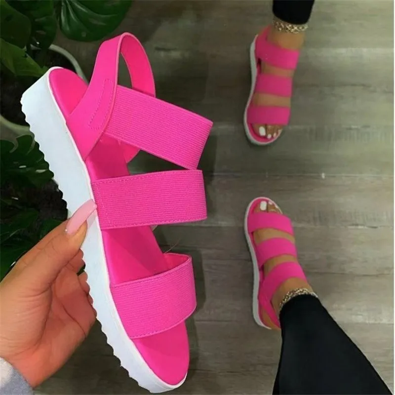 

2022 Women Sandals Flat Open Toe Shoes Women Casual Platform Ladies Lightweight Sandals Dropshipping Sandalen Dames Plus Size 43