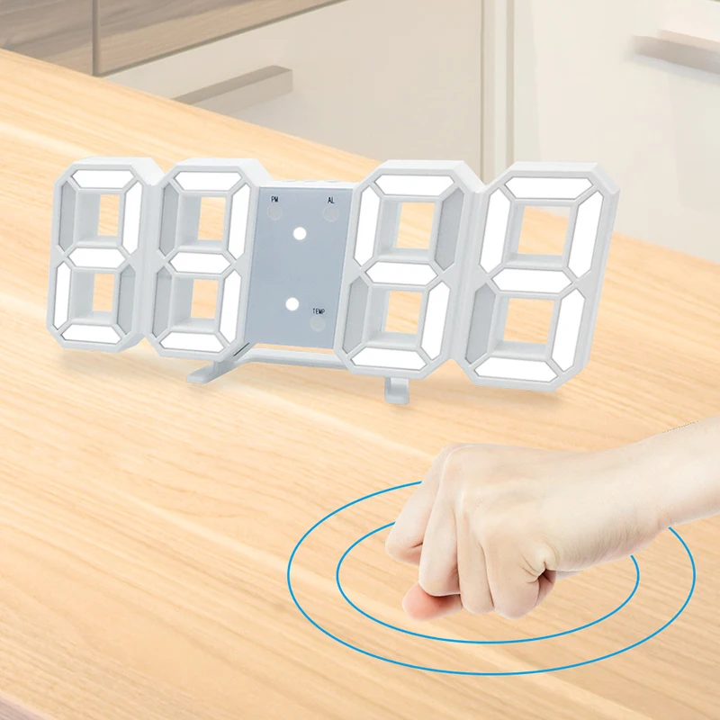 Новинка 3D цифровой будильник настенные часы для дома кухни офиса украшение сада