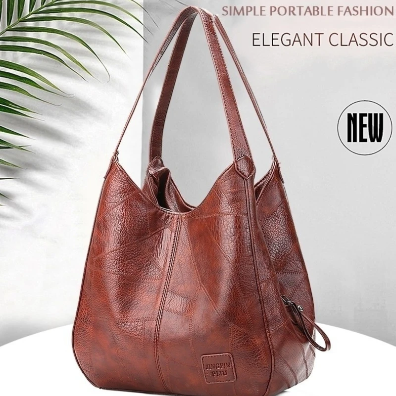 

Shoulder Bag for Women Large Capacity Ladies Hand Bags Vintage PU Leather Women Bag Designer
