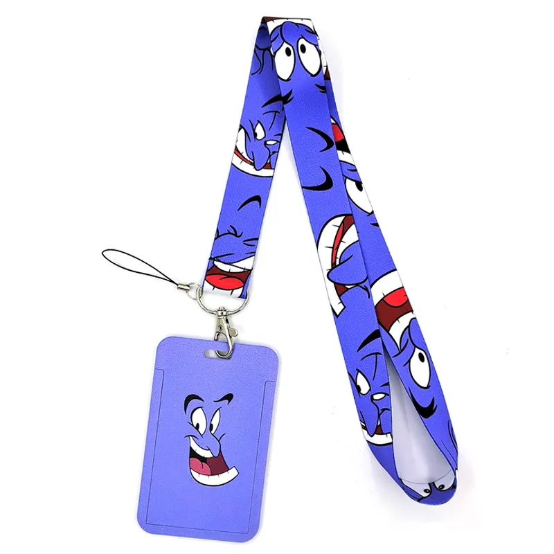 

Aladdin and the magic lamp Key lanyard Car KeyChain ID Card Pass Gym Mobile Phone Badge Kids Key Ring Holder Jewelry