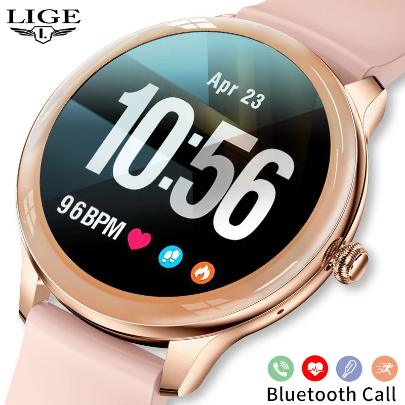 

LIGE 2023 Fashion Smart Watch For Women Men Bluetooth Call Waterproof Watches Sports Tracker Smartwatch Ladies Man Reloj Mujer